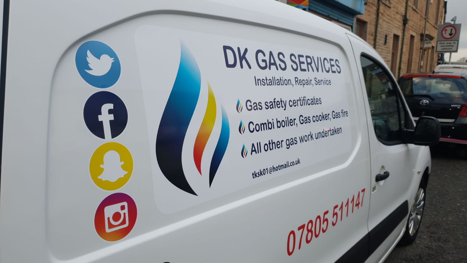 Van lettering job